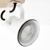 Brilliant Seed Lampa w kształcie rondla z reflektorkami Ciemne drewno, Biały, 2-punktowe
