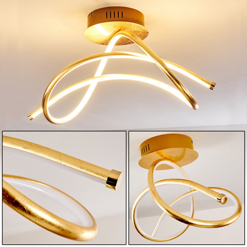 Wengi Lampa Sufitowa LED Złoty, 1-punktowy main product photo