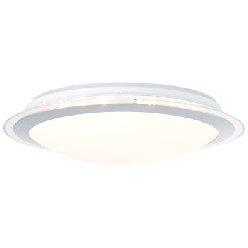 Brilliant Dinos Lampa Sufitowa LED Srebrny, 1-punktowy, Zdalne sterowanie, Zmieniacz kolorów Brilliant Dinos Lampa Sufitowa LED Srebrny, 1-punktowy, Zdalne sterowanie, Zmieniacz kolorów