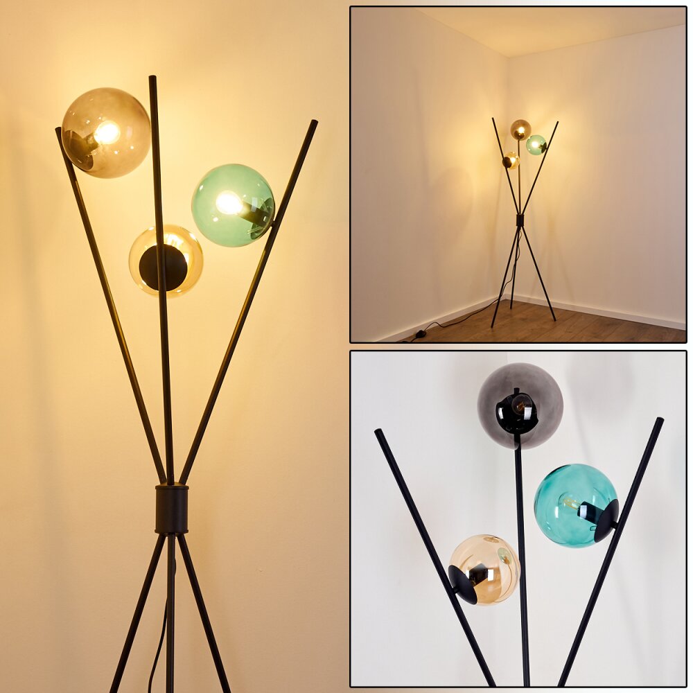 Iroquois Lampa Stojąca Kolorowy, Czarny, 3-punktowe main product photo