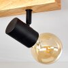 Barbengo Lampa Sufitowa jasne drewno, czarny, 1-punktowy