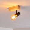 Barbengo Lampa Sufitowa jasne drewno, czarny, 1-punktowy