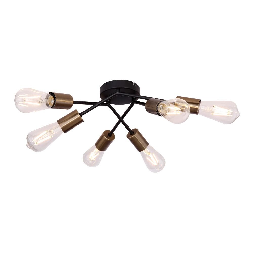 Lampa Sufitowa Globo SARINI Czarny, 6-punktowe main product photo