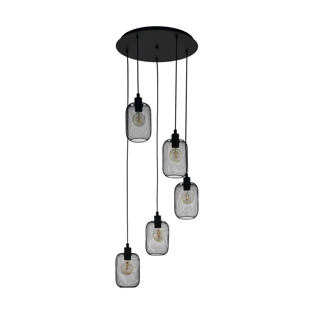 Eglo WRINGTON Lampa Wisząca Czarny, 5-punktowe main product photo