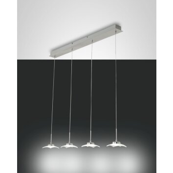 Fabas Luce Desus Lampa Wisząca LED Nikiel matowy, 4-punktowe