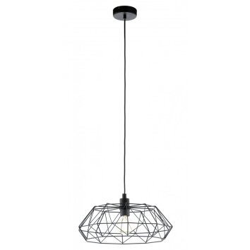 Eglo CARLTON 2 lampa wisząca czarny, 1-punktowy