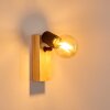 Barbengo Lampa ścienna jasne drewno, czarny, 1-punktowy
