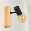 Barbengo Lampa ścienna jasne drewno, czarny, 1-punktowy