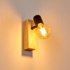 Barbengo Lampa ścienna jasne drewno, czarny, 1-punktowy
