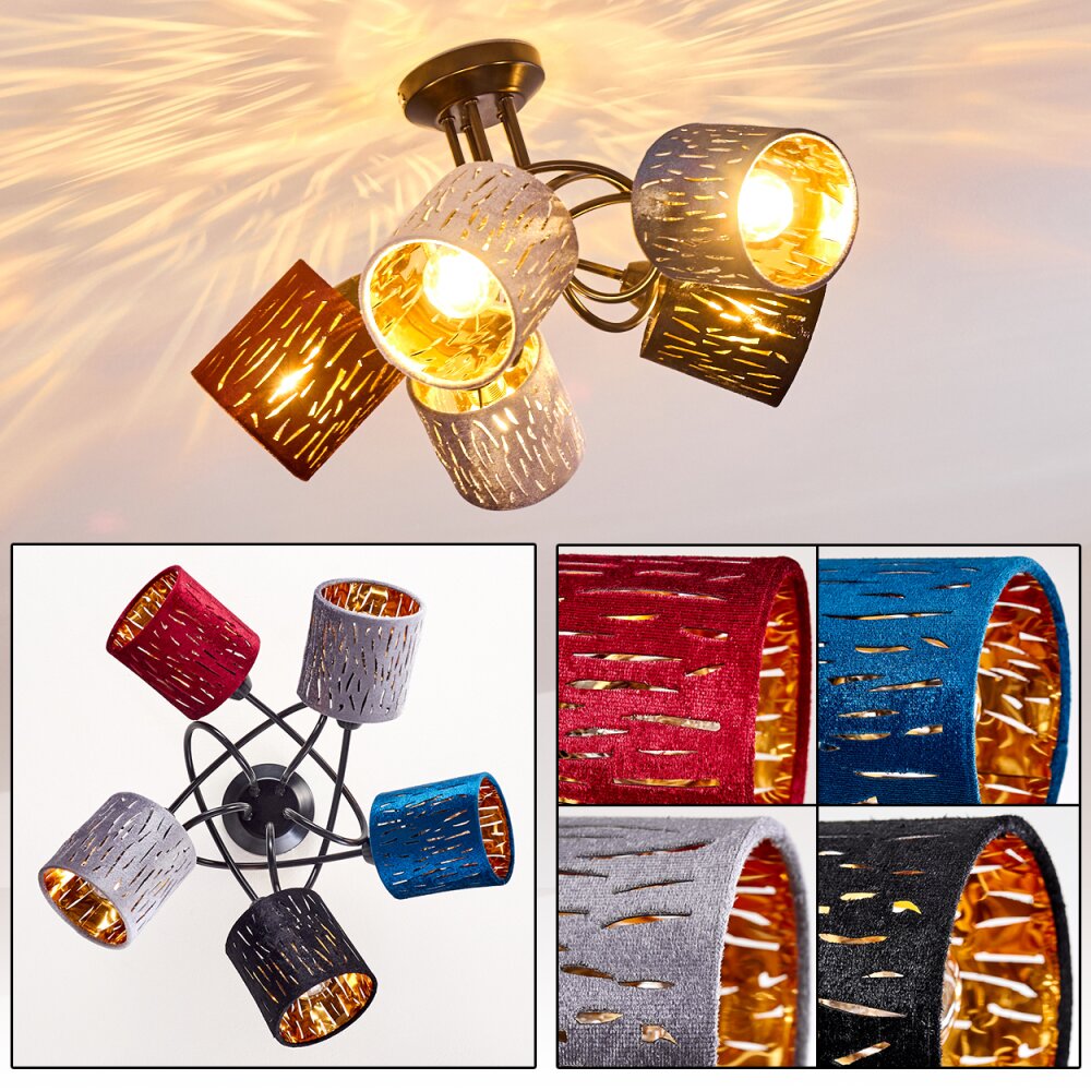 Liared Lampa Sufitowa Czarny, 5-punktowe main product photo