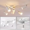 Lampa Sufitowa Zuoz Chrom, Biały, 5-punktowe