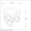 Lucide CIGAL Lampa sufitowa Miedź, 3-punktowe