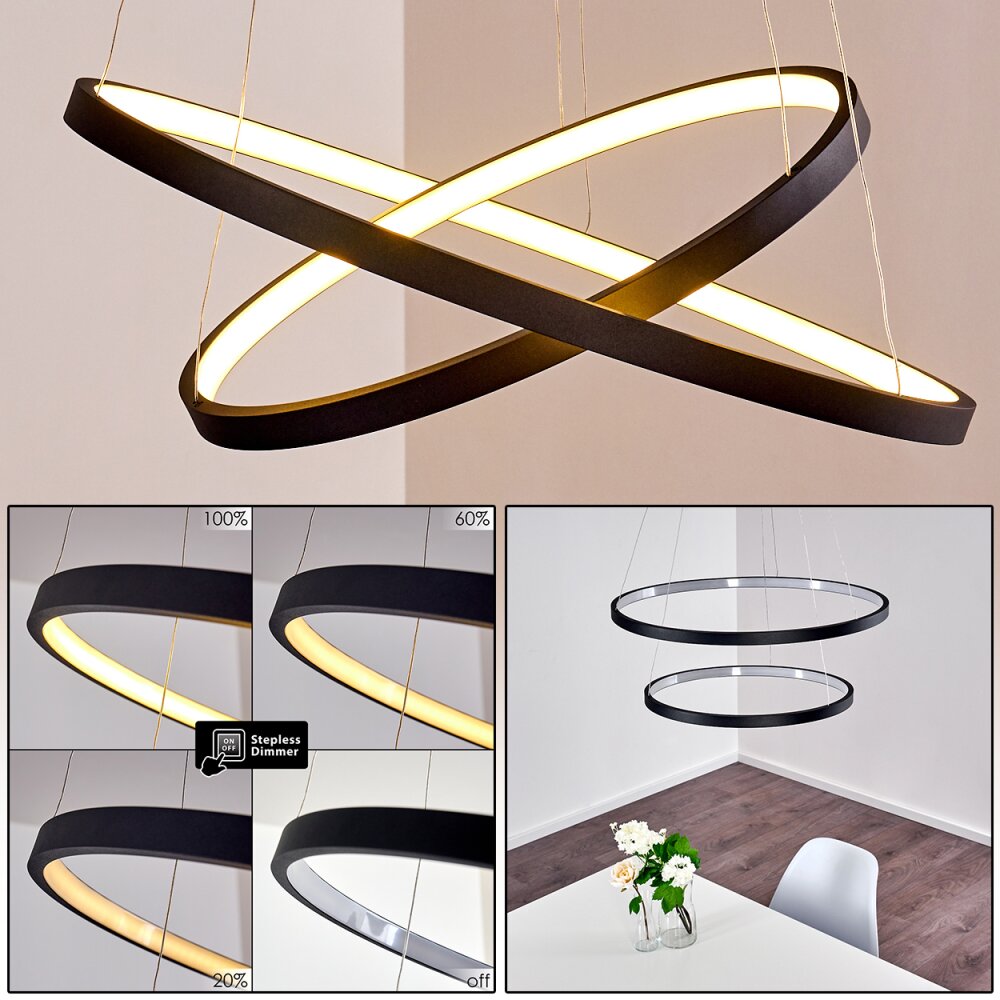 Canisteo Lampa Wisząca LED Czarny, 2-punktowe main product photo