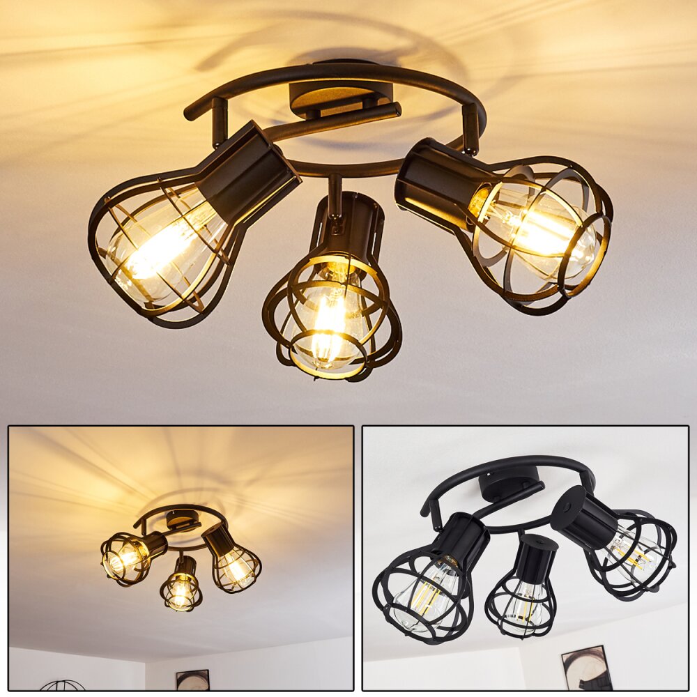 Gainesville Lampa Sufitowa Czarny, 3-punktowe main product photo