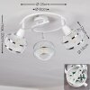 Limassol Lampa Sufitowa Chrom, Biały, 3-punktowe
