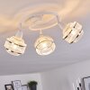 Limassol Lampa Sufitowa Chrom, Biały, 3-punktowe