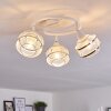 Limassol Lampa Sufitowa Chrom, Biały, 3-punktowe
