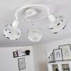 Limassol Lampa Sufitowa Chrom, Biały, 3-punktowe