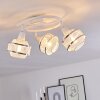 Limassol Lampa Sufitowa Chrom, Biały, 3-punktowe