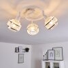 Limassol Lampa Sufitowa Chrom, Biały, 3-punktowe