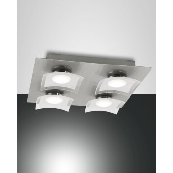 Fabas Luce Desus Lampa Sufitowa LED Nikiel matowy, 4-punktowe