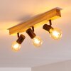 Barbengo Lampa Sufitowa jasne drewno, czarny, 3-punktowe