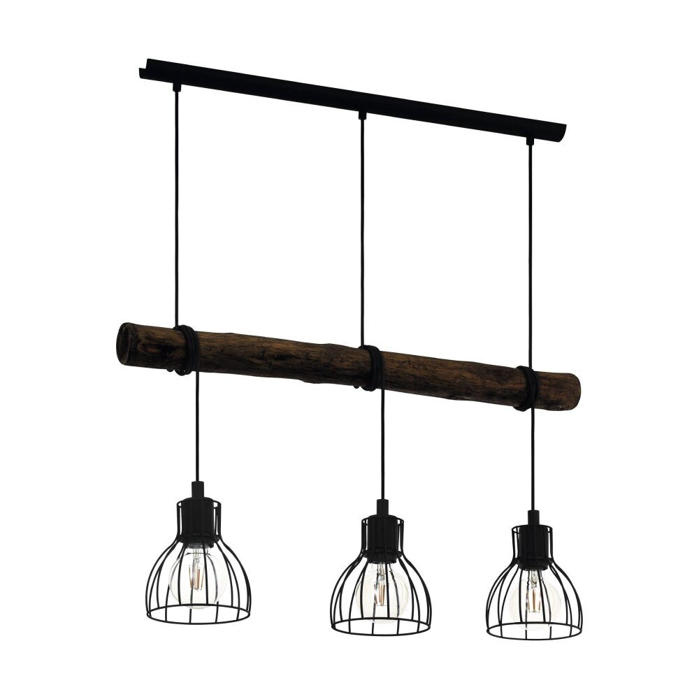 Eglo HORNINGTOPS Lampa Wisząca Brązowy, Czarny, 3-punktowe main product photo