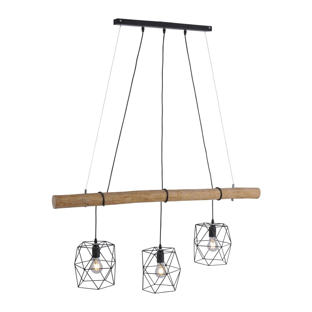 Leuchten-Direkt EDGAR Lampa Wisząca Czarny, 3-punktowe main product photo