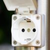 Caserta lampa stojąca, słupek ogrodowy Kolor stali nierdzewnej, biały, 1-punktowy