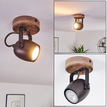 Kuah Lampa Sufitowa Czarny, 1-punktowy