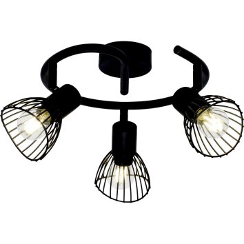 Brilliant Elhi Lampa w kształcie spirali z reflektorkami Czarny, 3-punktowe