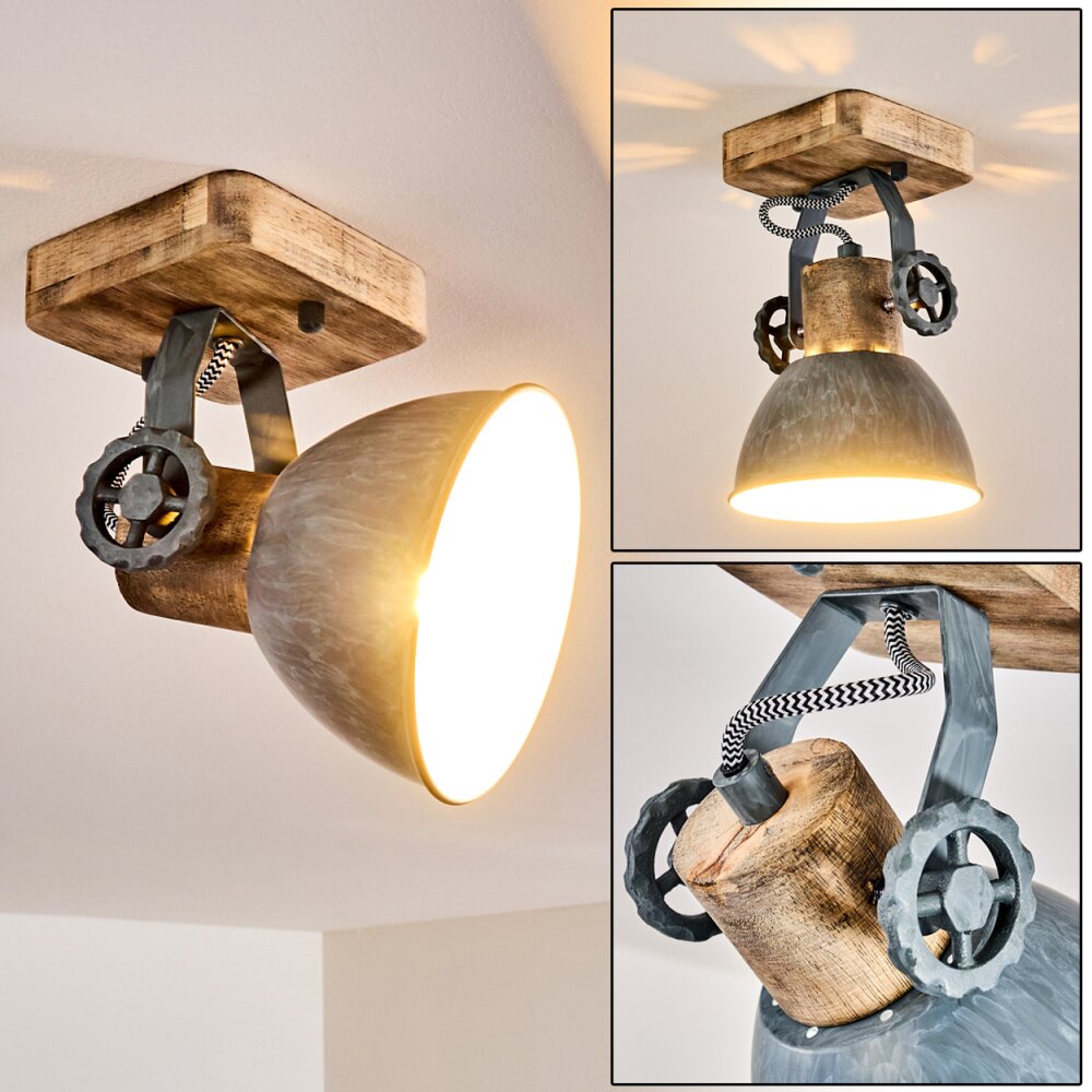Orny Lampa Sufitowa Szary, 1-punktowy main product photo