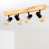 Barbengo Lampa Sufitowa jasne drewno, czarny, 4-punktowe