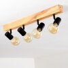 Barbengo Lampa Sufitowa jasne drewno, czarny, 4-punktowe