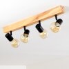 Barbengo Lampa Sufitowa jasne drewno, czarny, 4-punktowe