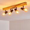 Barbengo Lampa Sufitowa jasne drewno, czarny, 4-punktowe