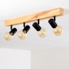 Barbengo Lampa Sufitowa jasne drewno, czarny, 4-punktowe