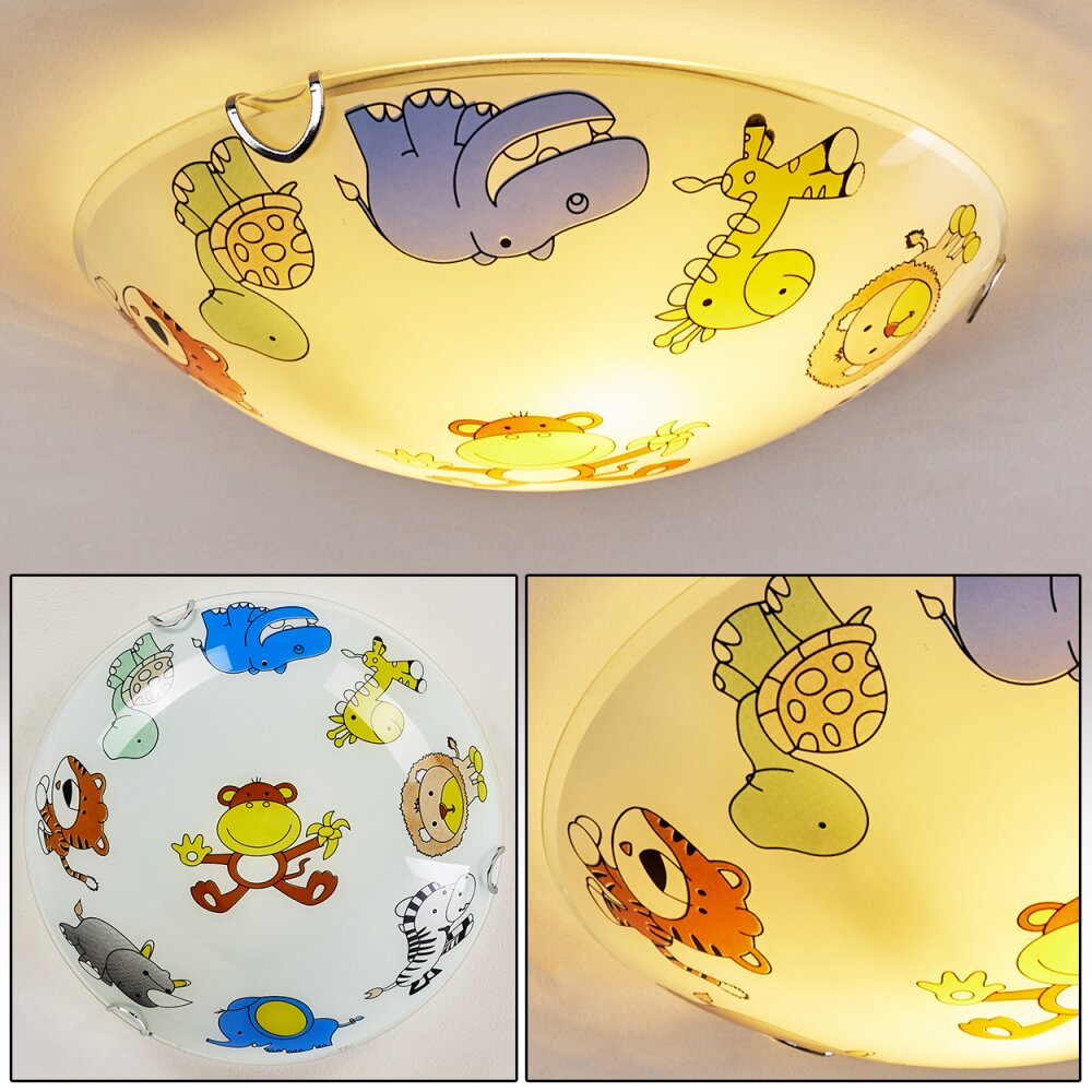 Pizzy Zoo Lampa Sufitowa Chrom, Biały, 2-punktowe main product photo