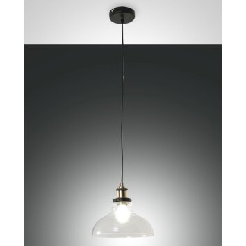 Fabas Luce Olos Lampa Wisząca Czarny, 1-punktowy Fabas Luce Olos Lampa Wisząca Czarny, 1-punktowy