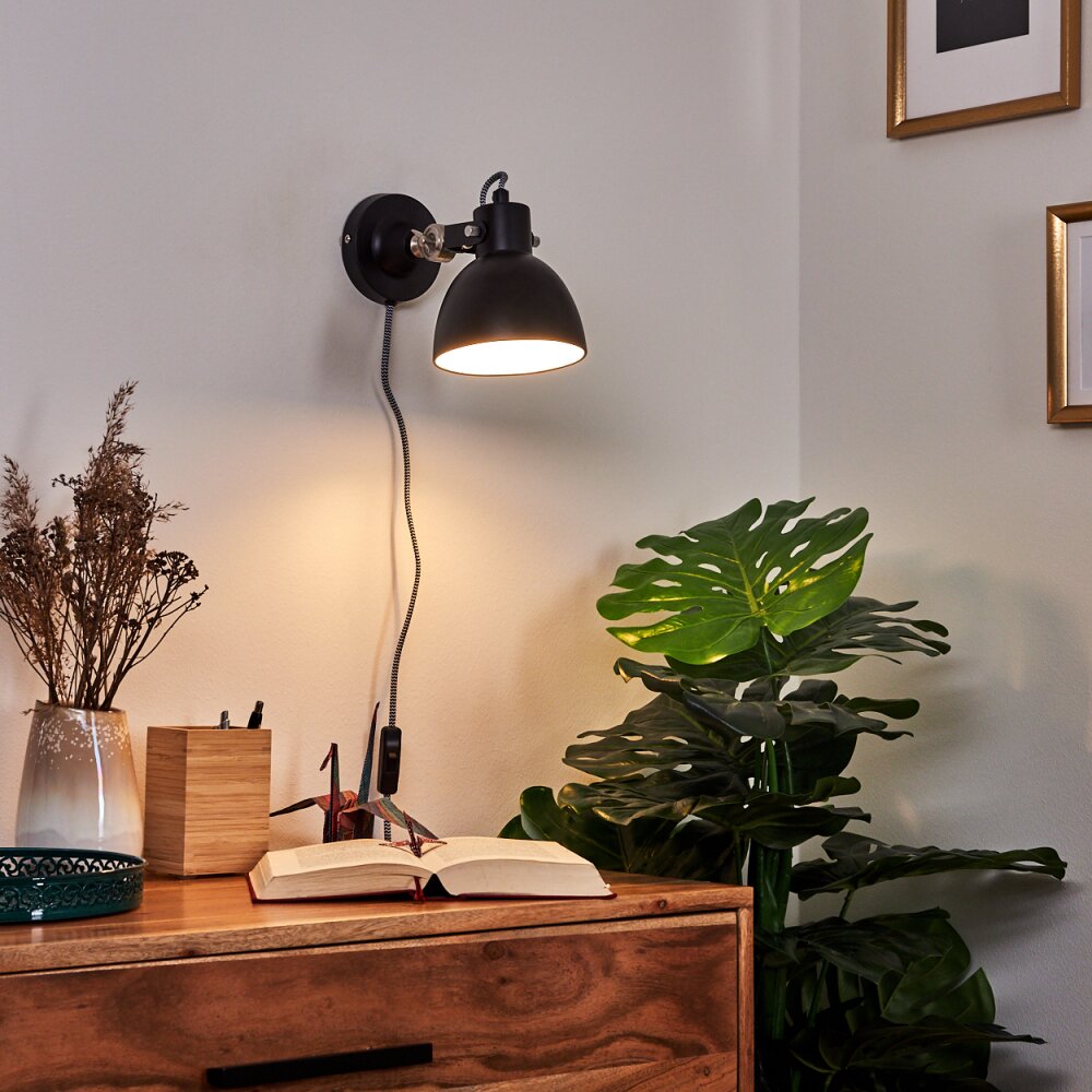 Tilton Lampa ścienna Nikiel matowy, Czarny, 1-punktowy main product photo