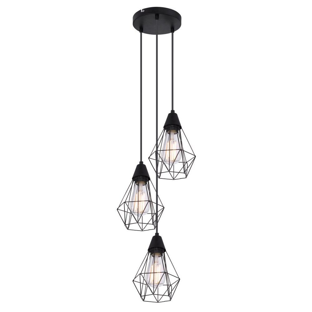 Lampa Wisząca Globo ISABELLA Czarny, 3-punktowe main product photo