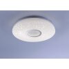 Leuchten-Direkt JONAS Lampa sufitowa LED Stal szczotkowana, Biały, 1-punktowy, Zdalne sterowanie