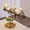 Hovslund Lampa Wisząca Czarno-złoty, 6-punktowe