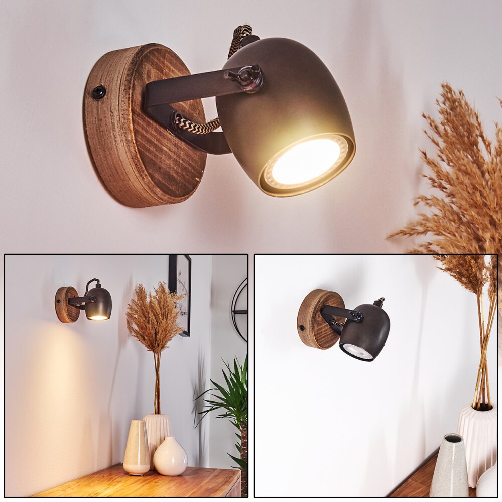 Kuah Lampa ścienna Czarny, 1-punktowy main product photo