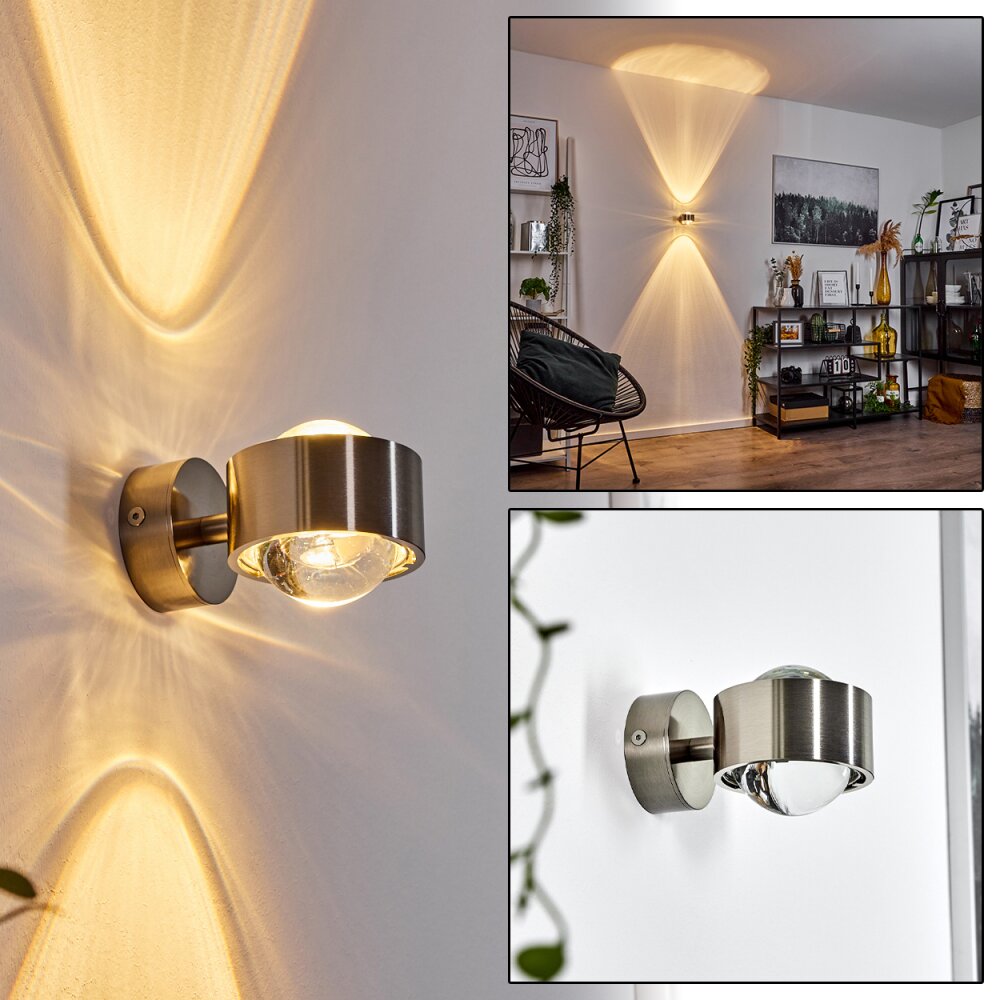 Hofstein Sapri Lampa ścienna Nikiel matowy, 1-punktowy main product photo