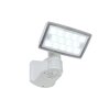 Lutec PERI Zewnętrzny reflektor ścienny LED Biały, 1-punktowy, Czujnik ruchu