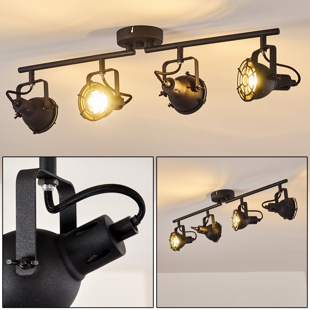 Jonsered Lampa Sufitowa LED Czarny, 4-punktowe main product photo