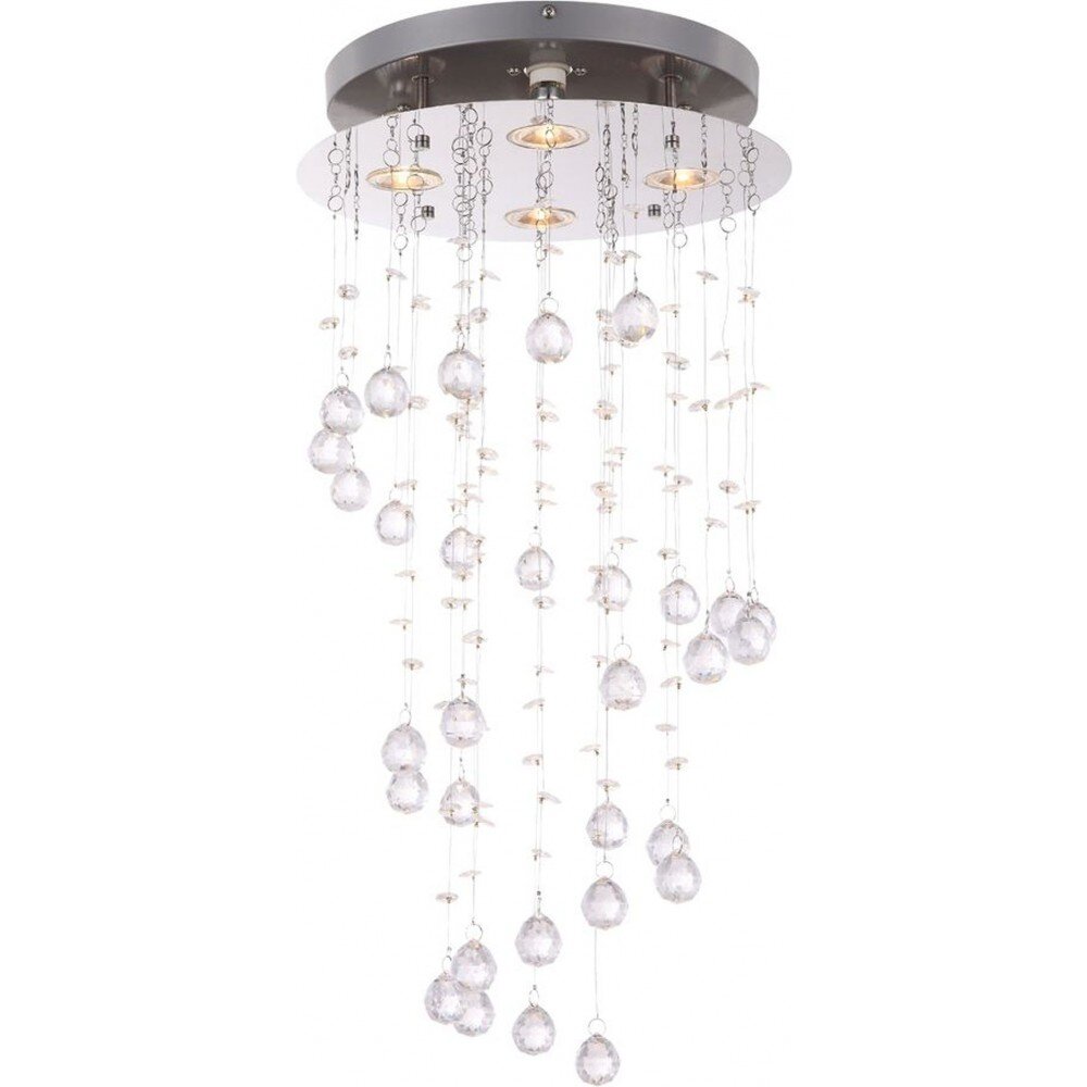 Globo Lampa sufitowa LED Chrom, Przezroczysty, 4-punktowe main product photo