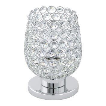 Eglo BONARES 1 Lampa stołowa chrom, przezroczysty, 1-punktowy