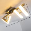 Sakami Lampa sufitowa LED Nikiel matowy, 4-punktowe